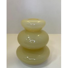 Vaso de Vidro Amarelo Manteiga P Vaso de Vidro Amarelo Manteiga P